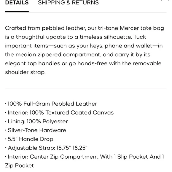 MichaelKors Mercer Tricolor Gray Black white Leather Handbag Shoulder purse tote - Picture 11 of 17